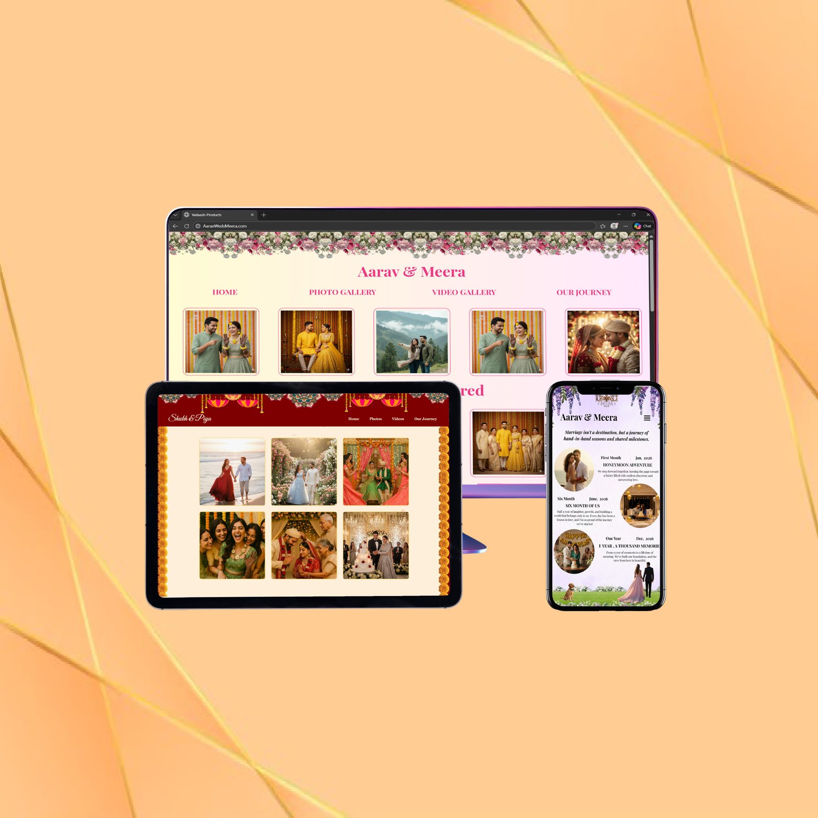 Cinematic story-style wedding album with add-ons