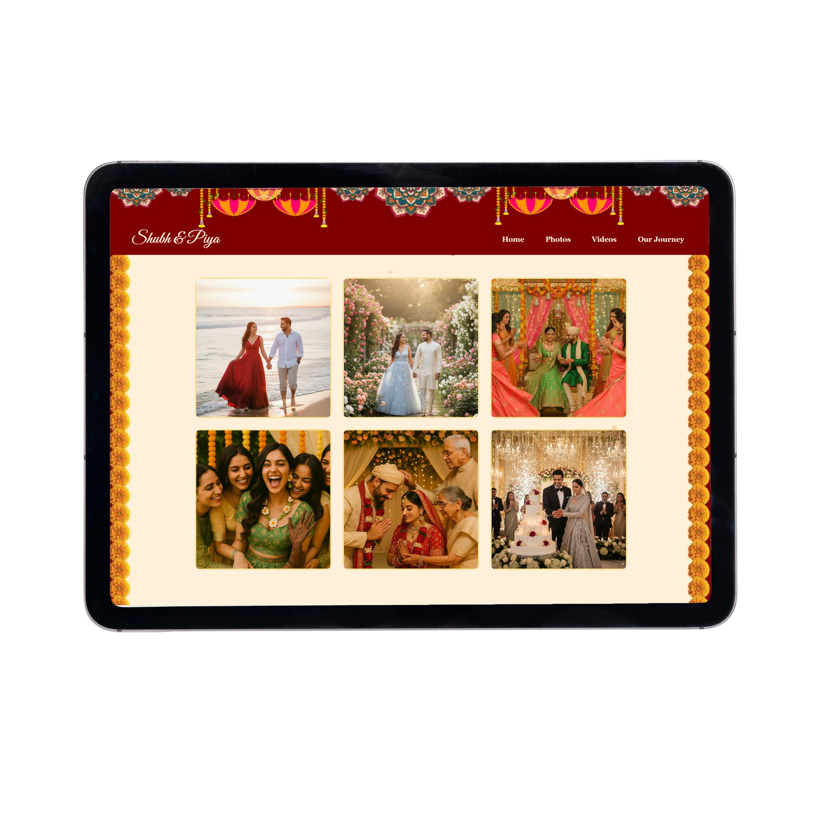Mehndi ceremony album section design