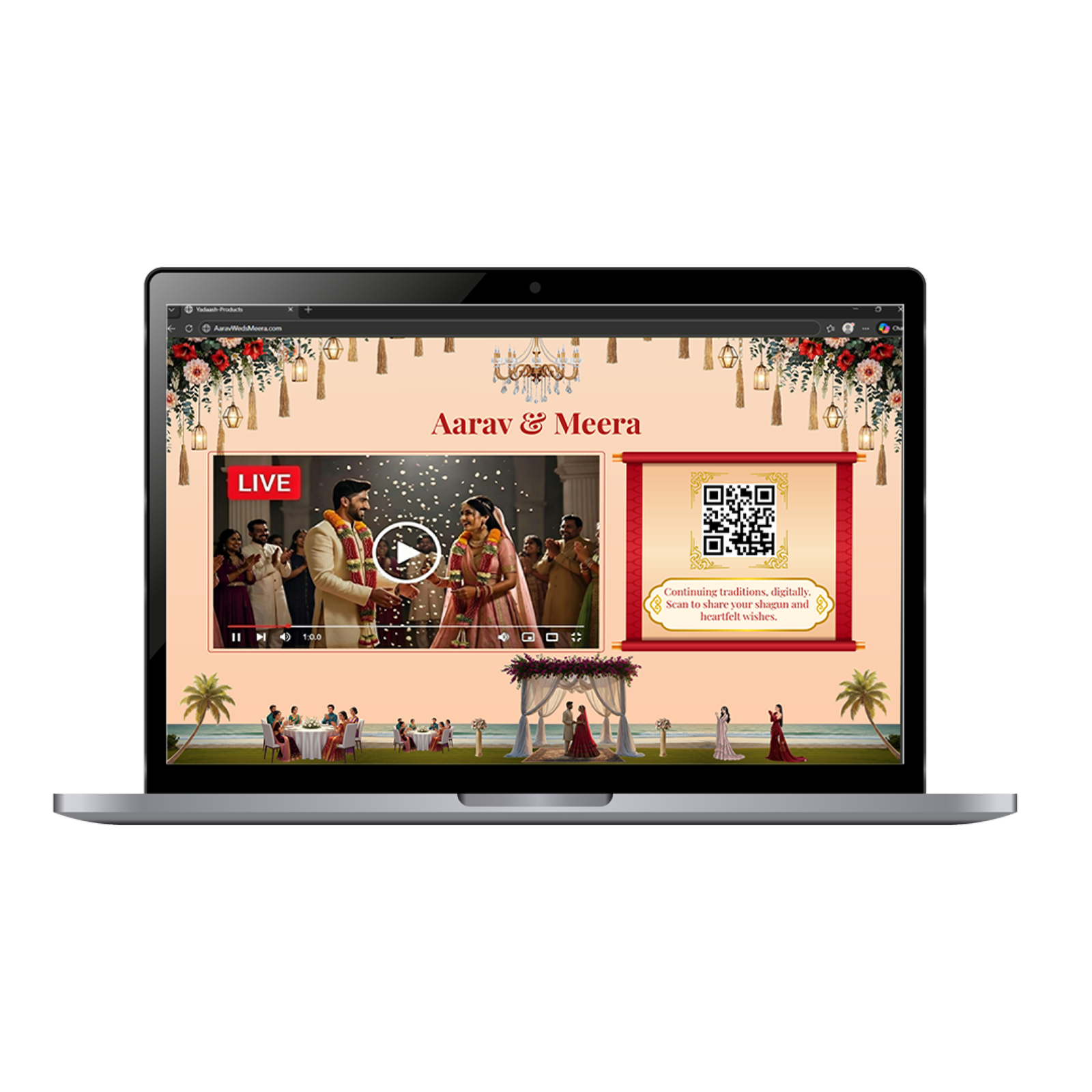 Sangeet function wedding album page