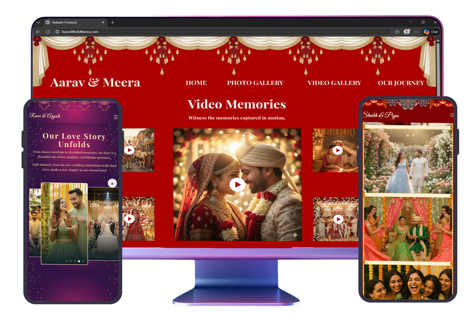 Digital wedding album accessible on all devices anytime