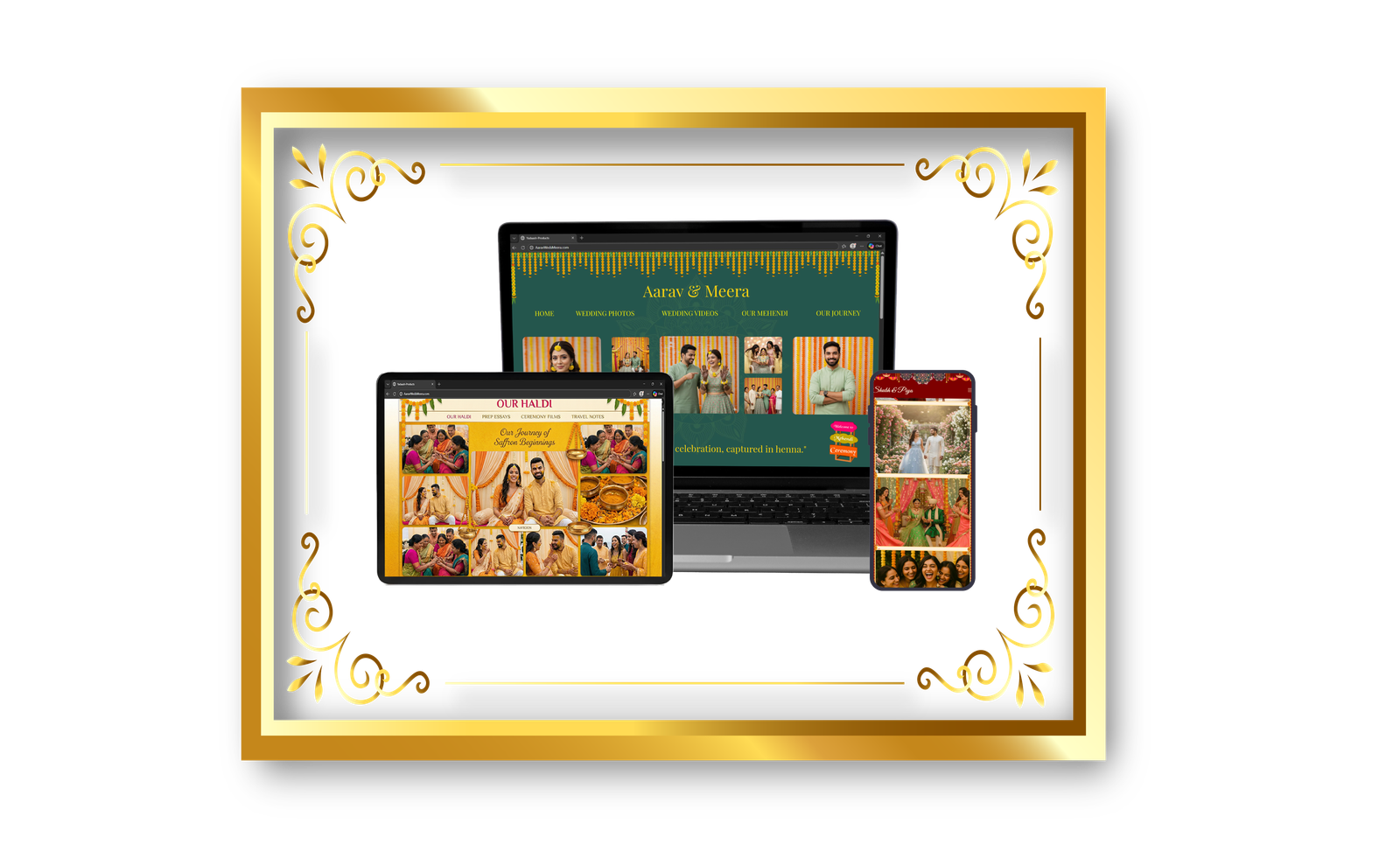Haldi Mehndi Sangeet dedicated album pages