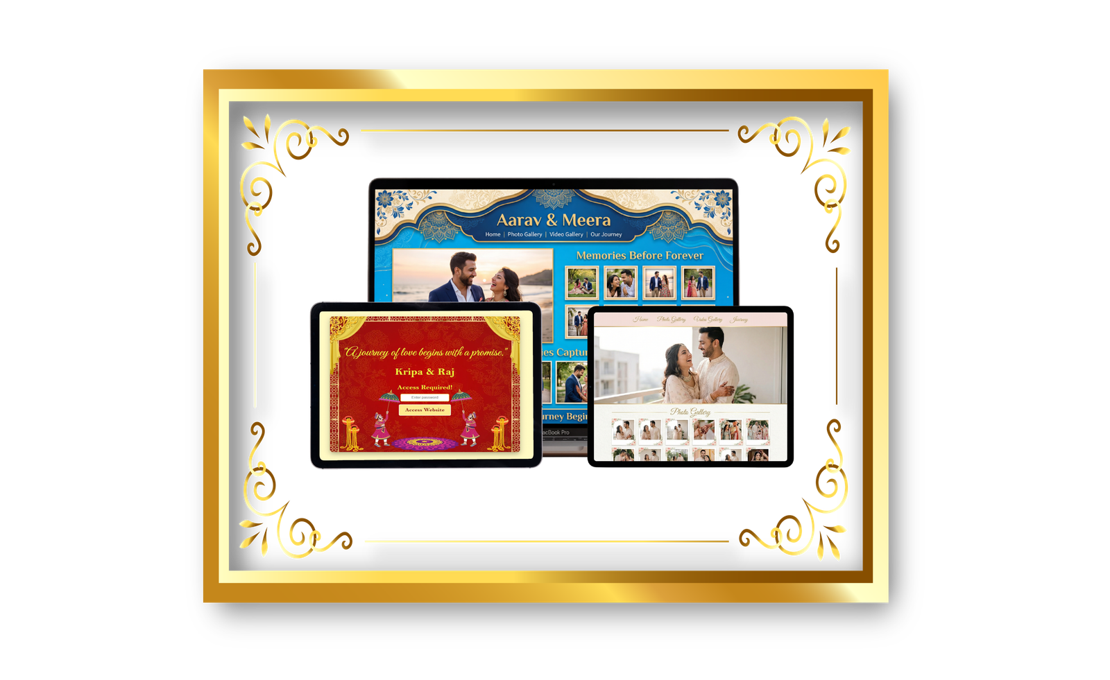 Access wedding album on any device anywhere