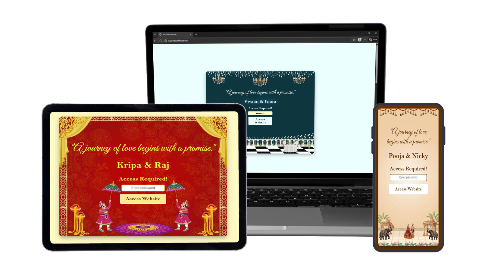 Private password protected marriage journey album